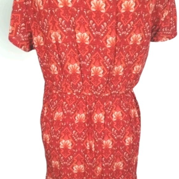 Floral Pattern Cotton short sleeves Dress. XL - Picture 6 of 12